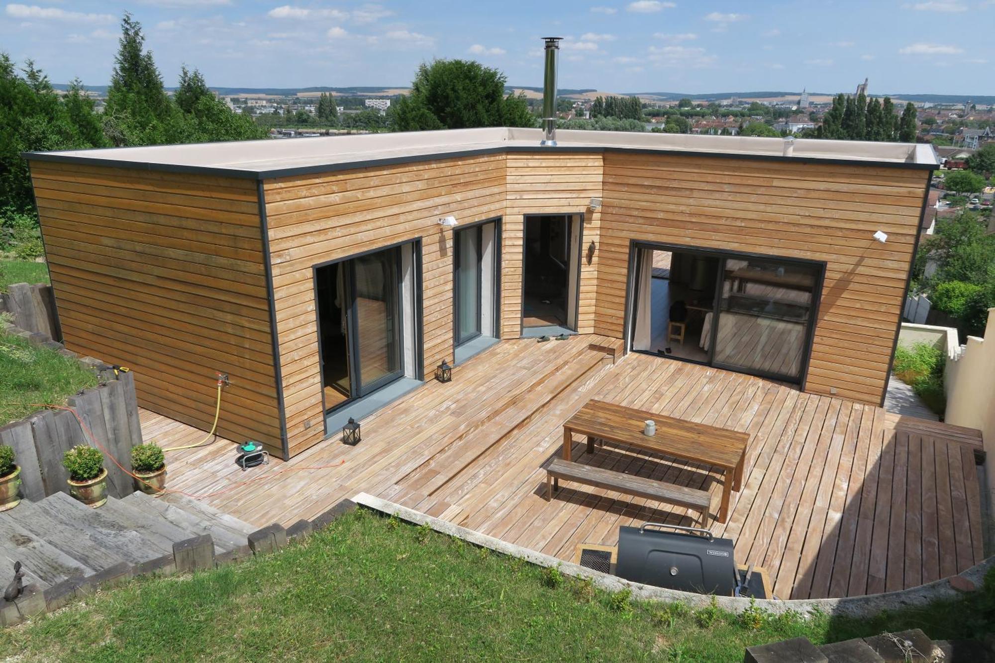 Maison D'Architecte Avec Vue Sur Sens Paron Exterior foto